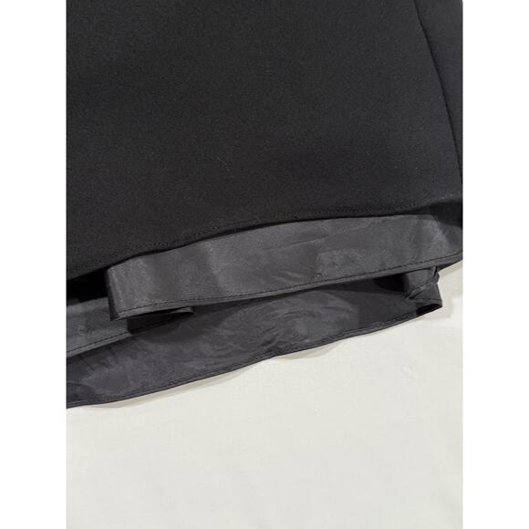 Vintage Kasper Dress Black and Cream Asian Inspired Women's Size 16 (091) - Picture 4 of 8